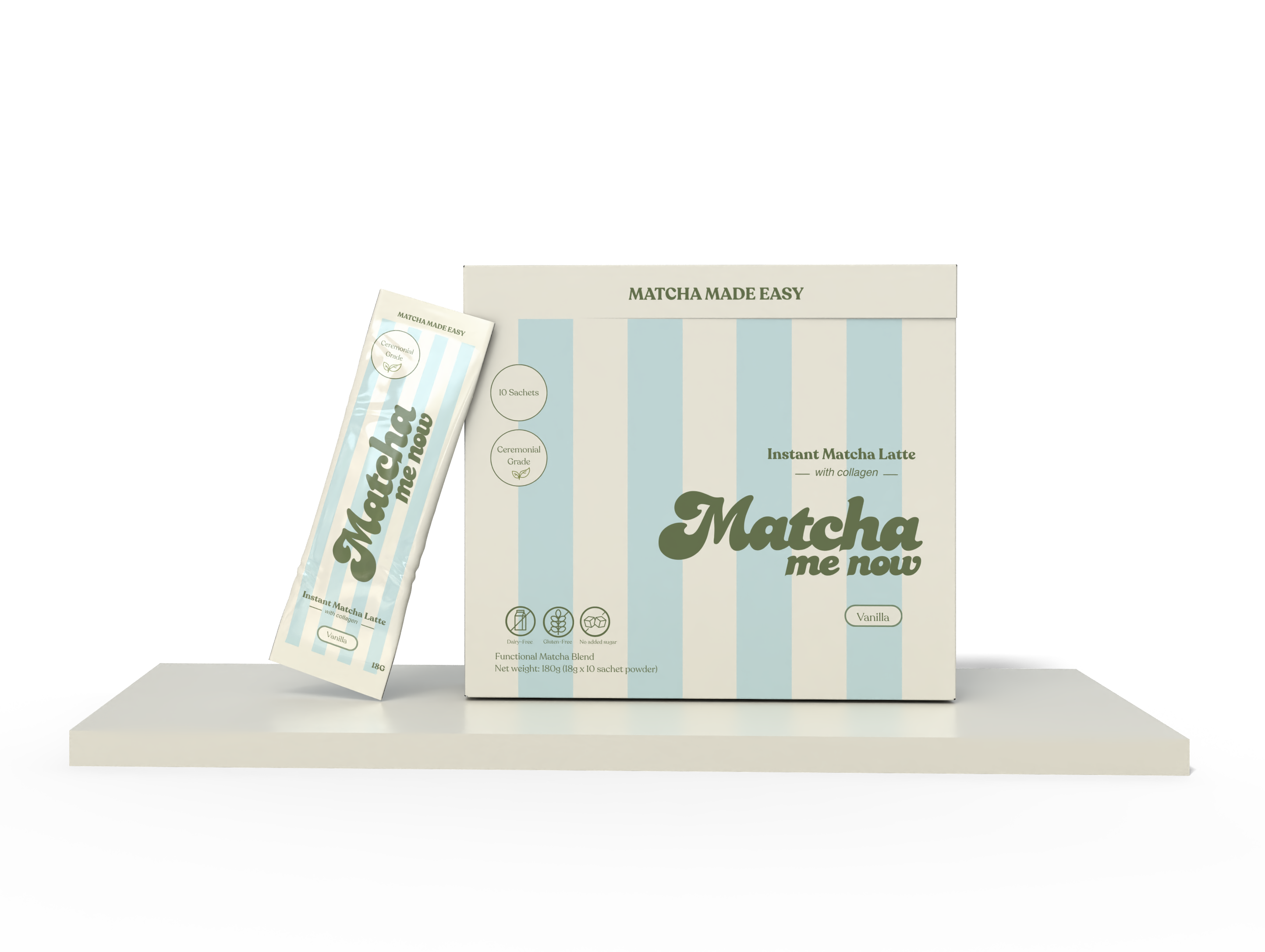 Instant Matcha Latte with Collagen: Vanilla