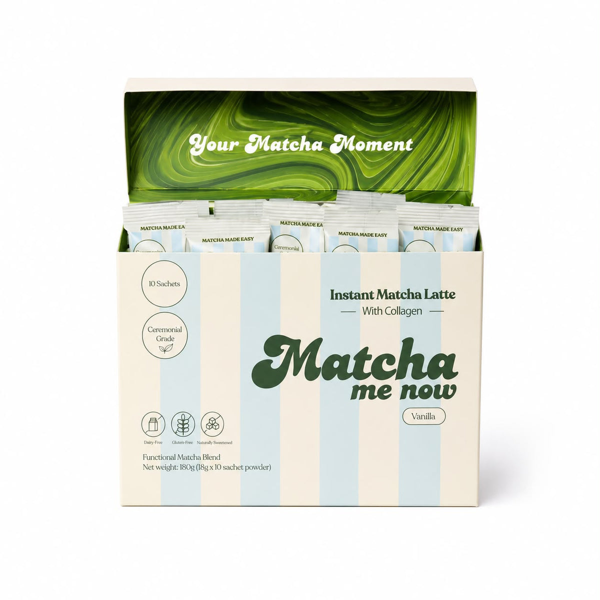 Instant Matcha Latte with Collagen: Vanilla
